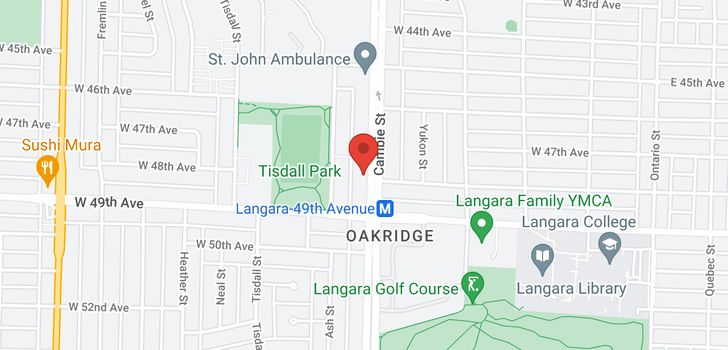 map of 805 6383 CAMBIE STREET